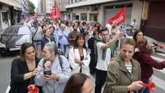 Un momento de la manifestaci�n del comercio de la alimentaci�n