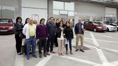 Primera concentraci�n en San Cibrao. Un grupo de operarios se concentraron frente a una de las naves del pol�gono para mostrar su rechazo al ERE que afectar� a 144 trabajadores. 