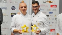 Juan Luis Est�vez y Fernando Espasand�n, con sus estrellas