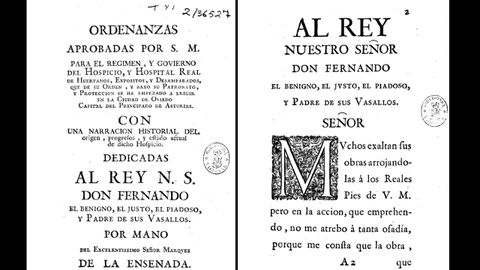 Ordenanzas de Gil de Jaz en 1752 para la construcci�n del Hospicio Provincial de Oviedo, hoy Hotel de la Reconquista