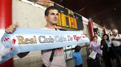 Varas, a su llegada a Peinador el 3 de julio del 2012.