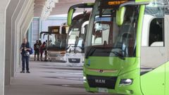 Terminal de autobuses en la intermodal de Santiago