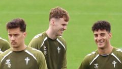 El jugador del Celta Williot Swedberg, en un entrenamiento.