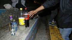 En una imagen de archivo, un botell�n en Santiago