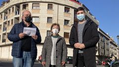 Xos� V�zquez Cobas, Cruz Rivadulla e Lu�s P�rez Barral, membros do grupo municipal do BNG.