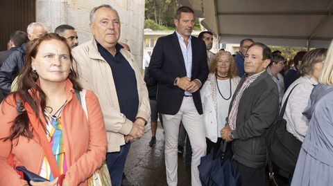 Alcalde e conselleiro de Cultura, durante a s�a participaci�n nos oficios de Cai�n