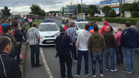 La Polic�a interviene en una protesta sin autorizar en O Ceao