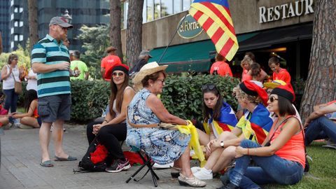 Celebraci�n de la Diada en las calles de Barcelona