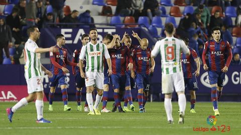 El Levante celebra un gol