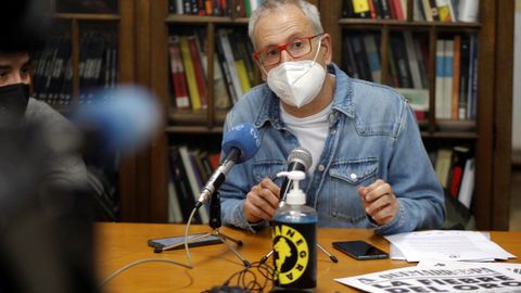 El director de la Semana Negra de Gij�n, �ngel de la Calle, durante la presentaci�n de la 34 edici�n del festival