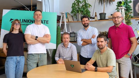 Parte del equipo de Linknovate, cuya sede est&aacute; en la capital gallega
