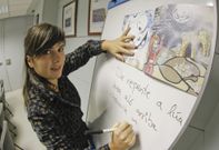 Estela Su�rez rescat� el texto de su cuento del disco duro de su viejo ordenador. 