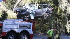 As� qued� el veh�culo de Tiger Woods