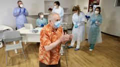 Pepita, la primera asturiana vacunada contra el coronavirus