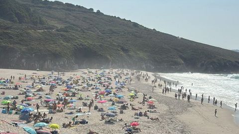 As estaba el arenal de Valvovo el domingo a primera hora