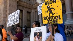 Familiares de las v�ctimas del tiroteo en una escuela de Uvalde, Texas