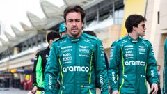 Fernando Alonso.Fernando Alonso, piloto de Aston Martin, durante los test de Barin