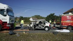 Accidente con un muerto en Ribadavia