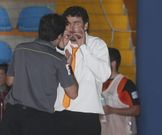 Daniel Iba�es, en una imagen durante el encuentro de ayer. 