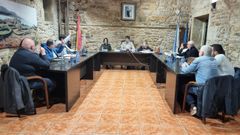 Momento en el que la oposici�n vota en contra de la propuesta de presupuestos de Porto do Son.