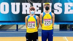 Mart�n Gonz�lez, que fue sexto, y Enzo L�pez, que se proclam� campe�n, compitieron en la prueba de triple salto en el gallego sub-16.