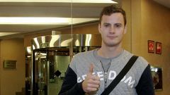 Oriol Riera, en su hotel en A Coru�a