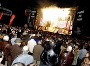 La París de  Noia en una actuación pasada en Ferrol en la plaza de Amboage.