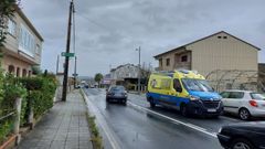 La ambulancia que traslad� a la herida al hospital