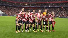 Formaci�n inicial del Athletci Club esta semana frente al PSG.
