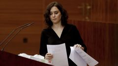 Ayuso, este mi�rcoles, en la Asamblea de la Comunidad de Madrid