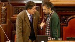 Xulio Ferreiro, durante el pleno de esta ma�ana 