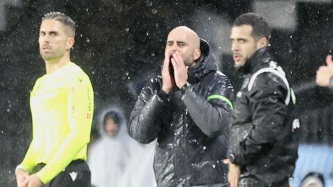 Claudio Gir&aacute;ldez, durante el Celta-Osasuna de este viernes.