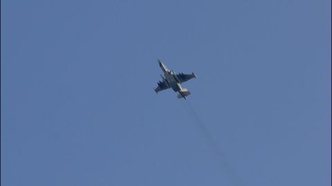 Un avi�n militar ruso modelo Sukhoi-25 vuela sobre Siria el pasado 1 de febrero