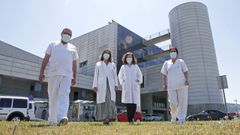 Los cuatro coordinadores de tcnicos superiores sanitarios del rea de Pontevedra: Rodrigo Rodrguez, Marisa Rivas, Isabel Fontn e Inma Lodeiro  