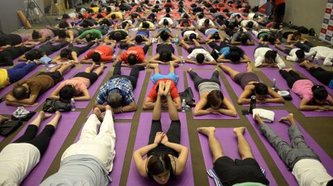 D�a Internacional del Yoga en Manila.