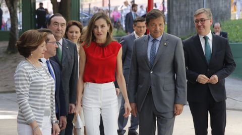 La reina Letizia y el presidente del Principado de Asturias