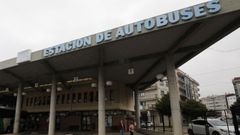 Imagen de la estaci�n de autobuses en una foto de archivo