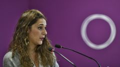 La diputada por C�diz de Podemos en el Congreso de los Diputados  y portavoz del grupo morado, Noelia Vera