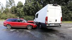 Accidente de tr�fico en la N-634, en Barreiros