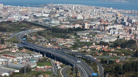 Vista de la ciudad de A Coruña desde la Tercera Ronda