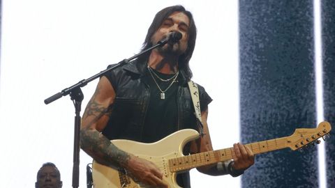 Juanes, durante su actuaci�n en el Morri�a Fest.