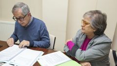 Evencio Ferrero y Bel�n Lendoiro, ayer en el Concello