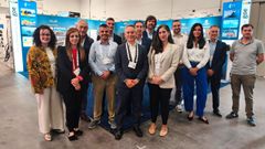 El secretario general de Asime, en el centro, con representantes de firmas gallegas del sector.