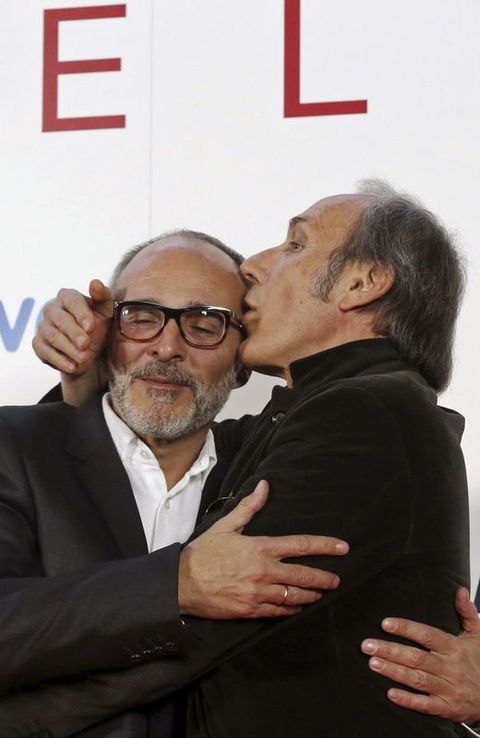 Eusebio Poncela junto a Fernando Guilln Cuervo, en la proyeccin del ltimo captulo de Isabel.