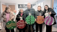 El gerente de la ABE, Tom�s P�rez, recibi� en la sede de la patronal a las usuarias de Agadea.