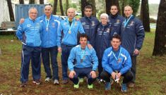 Algunos de los representantes del club viveirense en el campenato celebrado en A Pobra do Carami�al.
