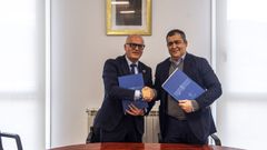 El presidente de la Diputaci�n, Jos� Manuel Baltar, y el alcalde de Monterrei, Jos� Luis Su�rez