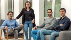 Jonathan Garca, Ins Bra, Pablo Cancelo y Borja Maceira, fundadores de OpositaTest