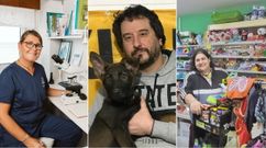 Marisa Herrero, veterinaria a domicilio; Fernando Oyarbide, propietario de la escuela canina Eloa K9 de Mio; yMara del Carmen Castao, propietaria de Mi Bicho.