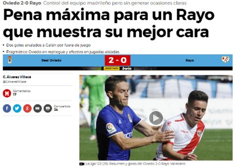 As� vieron el Real Oviedo-Rayo Vallecano los medios asturianos y nacionales